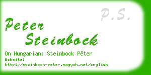 peter steinbock business card